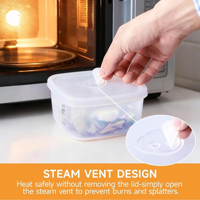 OTB Set of 2 Reusable Silicone Containers Clear, Nesting Leak-free Silicone Food Storage Boxes, BPA Free, Airtight, Dishwasher and Freezer Safe