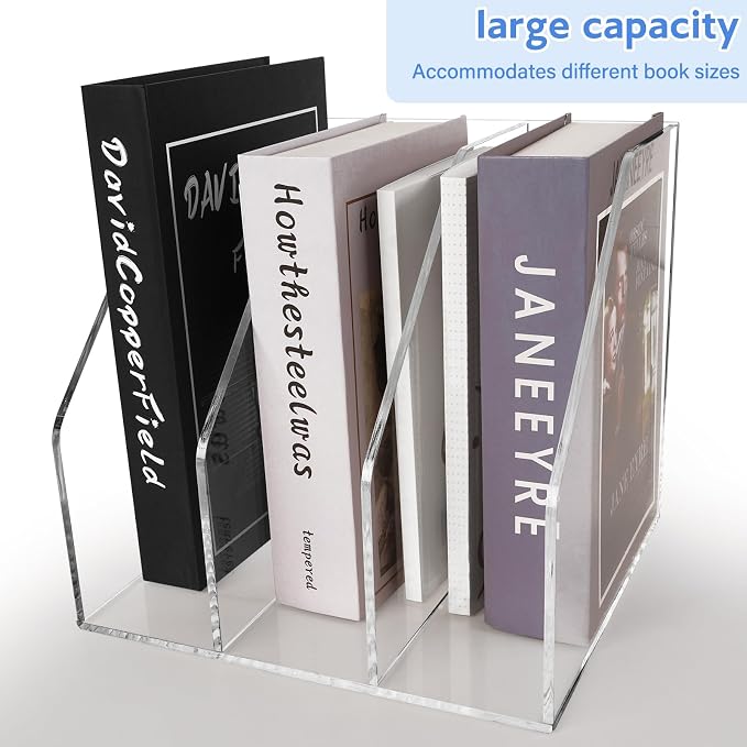 Acrylic Paper Tray Stackable Letter Organizers, Clear Paper Desk Organizer, 3-Tier, Desk A4 File Holder for Office Document Desktop File