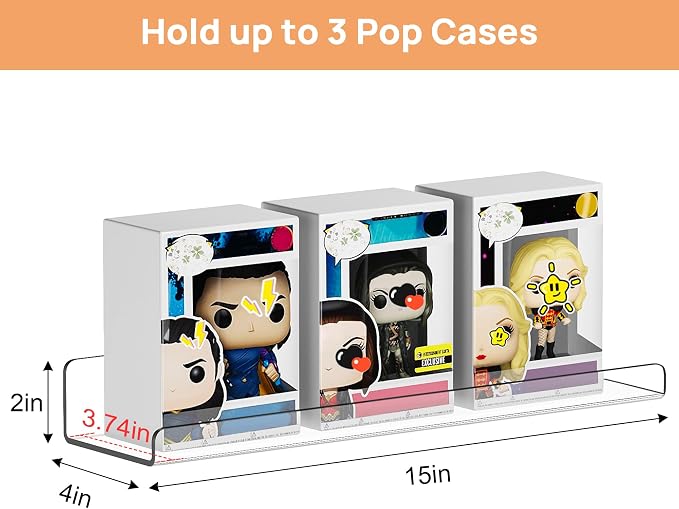 upsimples 10 Pcs 15" Acrylic Shelves for Wall Display and Storage, Clear | Transparent Design Highlights Skincare, Perfume, Easy-to-Find Versatile Floating Shelves for Bathroom, Bedroom and Playroom