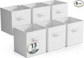 Sorbus Fabric Storage Cubes - 6 Foldable Storage Bins for Organizing Pantry, Cubbies, Toy Box - Clothes Storage & Closet Organizer - 13 Inch Collapsible Cube Baskets for Shelves with Handle