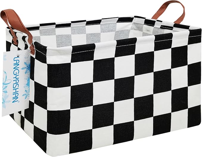 Rectangular Collapsible Boys Racecar Storage Basket Nursery Organizer | Car Storage Bin Foldable Canvas with Handles for Organizing Home Kitchen Children Toys Office Closet Shelf Baskets