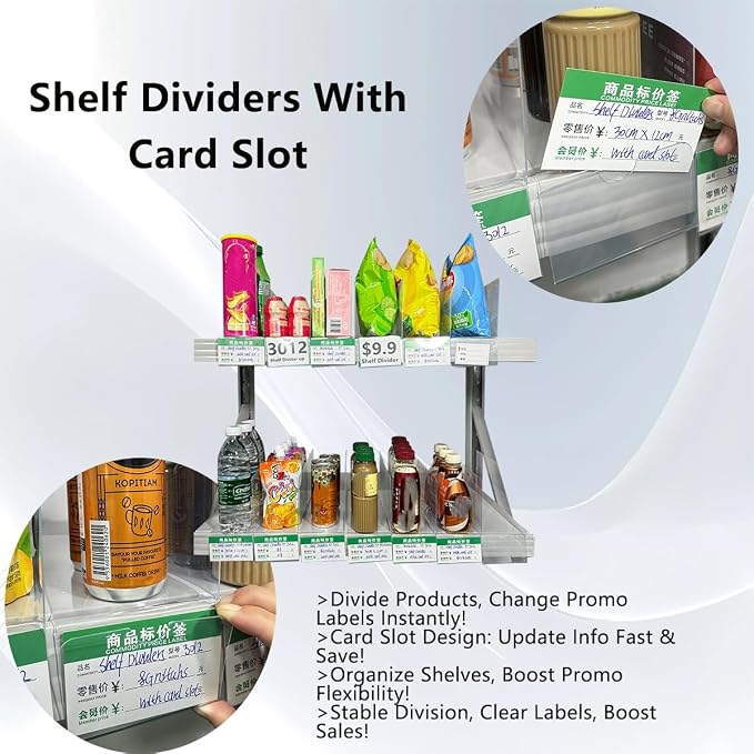 20 Pcs 30*12 CM medicine cabinet dividers，purse dividers for wire shelves，separator shelf dividers warehouse shelf isolation board pvc shelf label for supermarket clothing cabinet storehouse shelf