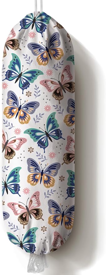 Butterfly Grocery Bag Storage,Plastic Bag Holder Organizer Storage for Plastic Bags Groceries Store 23" x 9"