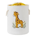 Kids Laundry Basket Baby Hamper for Nursery, Canvas Dirty Clothes Hampers with Drawstring Closure, Jungle Theme Baby Basket, Animal Baskets for Toys Laundry Hamper, Safari Nursery Decor, Giraffe