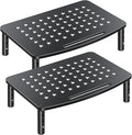 Zimilar 2 Pack Monitor Stands, 3 Height Adjustable Riser for Laptop, Printer, iMac, PC, Premium Metal Stand for 2 Monitors