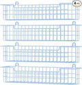 Spice Rack Wall Mount, 4-Pack Seasoning Organizer for Kitchen Storage Organization, Metal Spice Holder Saving Space Shelf for Cabinet, RV, Pantry, Blue