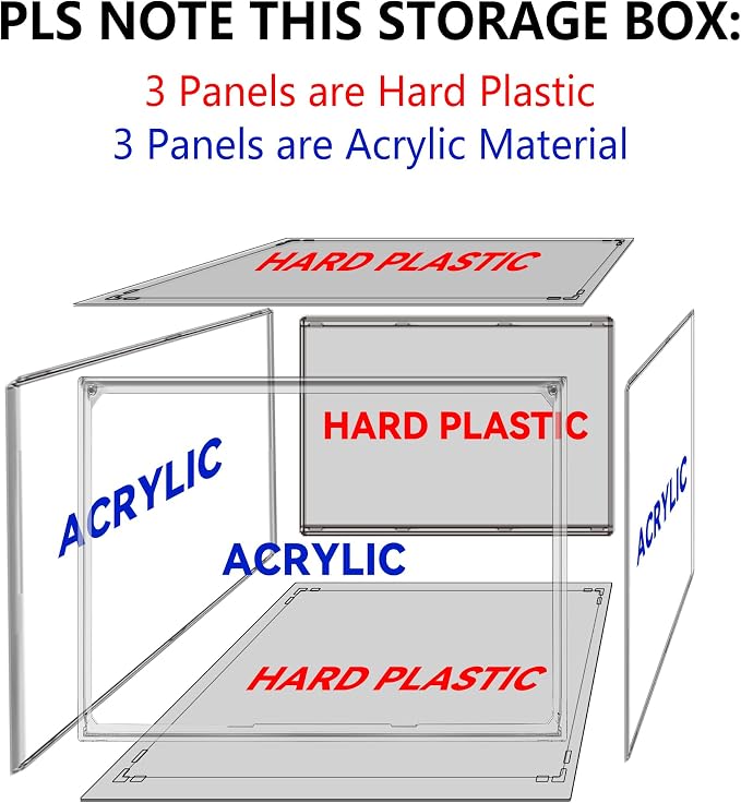1 Pack Clear Shoe Storage Boxes Stackable, Large Sneaker Organizer with Acrylic Magnetic Door, Plastic Drop Front Shoe Containers for Men up to Size 12.5, Transparent Shoe Organizer for Closet