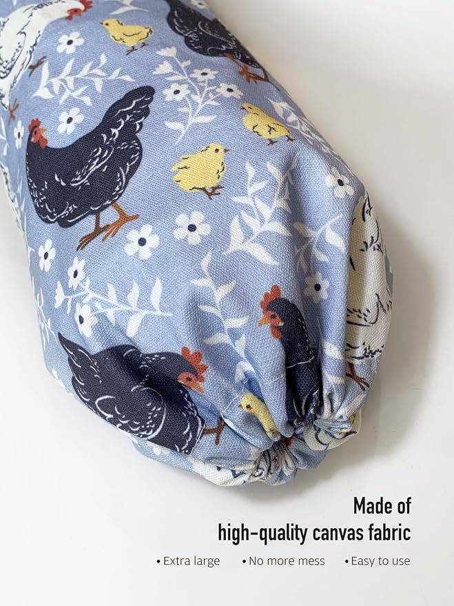 Chicken Grocery Bag Holder,Animal Plastic Bag Organizer Storage,Chicken Theme Kitchen Decor 23"x9"