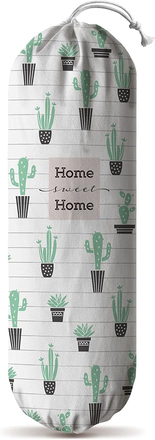 Hglian Cactus Plastic Bag Holder,Grocery Bag Holder Trash Bags Organizer Storage,Cute Cactus Kitchen Decor Gifts for Women