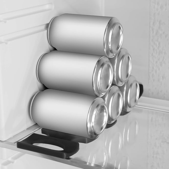 kwmobile Bottle Stacking Mat (Set of 2) - Refrigerator Organizer Holder Rack to Stack Bottles, Cans, Beer, Soda
