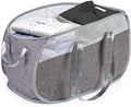 Collapsible Laundry Baskets, 2 Compartment Pop Up Mesh Hamper Foldable 75L Large Capacity Dirty Cloths Basket, Lightweight Foldable Laundry Basket for LaundryRoom, Bathroom or Travel (Grey)
