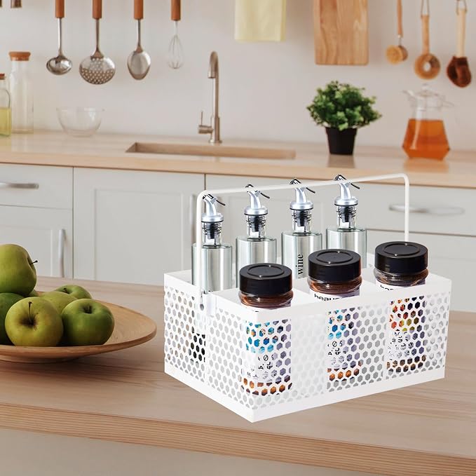Utensil Caddy, Silverware Caddy for Party, Metal Silverware Holder, Silverware Organizer Countertop, Cutlery Storage for Kitchen Party- White