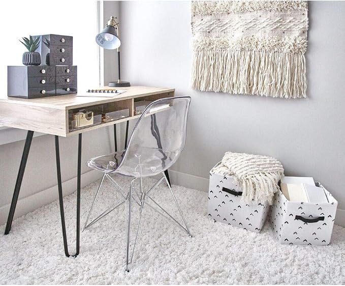 iDesign Clarity Collection Countertop Vanity Tray, 8" x 8" x 2", Clear | Organizer for Bathroom, Bedroom