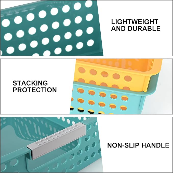 4 Pieces Turn in Trays for Classroom, Paper Organizer Baskets for Office and School