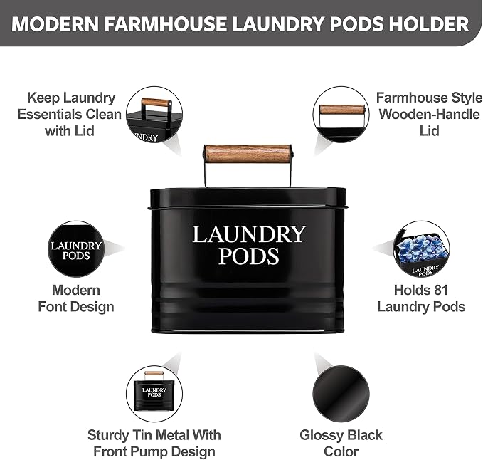 Laundry Pods Holder (BLACK)
