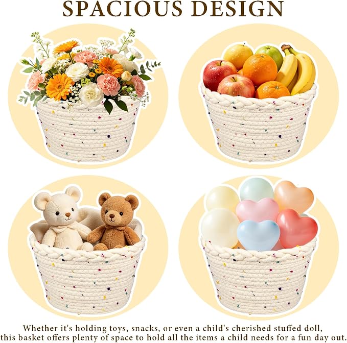 Kids Bike Basket for Girls, Front Bicycle Basket, Easy-Install Adjustable Straps for Balance Bikes Scooters