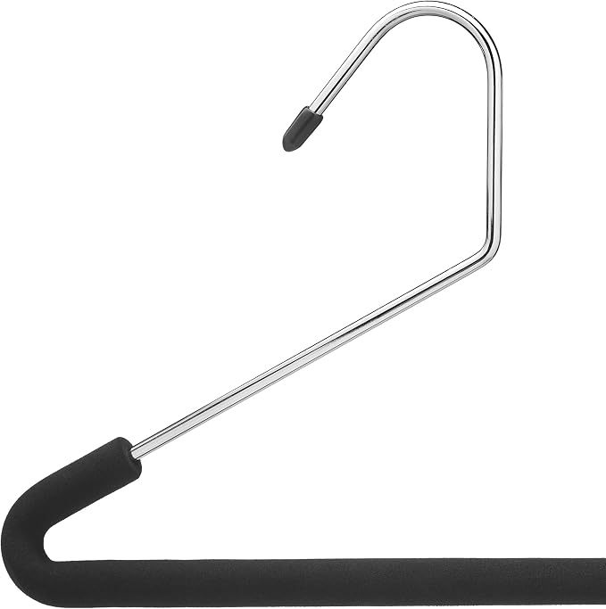 Slack Non-Slip Hanger with Foam (Set of 3), Black