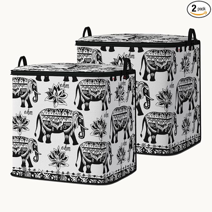 2pcs blanket storage bag for under bed,closet organizers 95L | clothing sweater sheet bedding comforter duvet quilt pillow toy storage bags with lids,dorm room essentials for containers