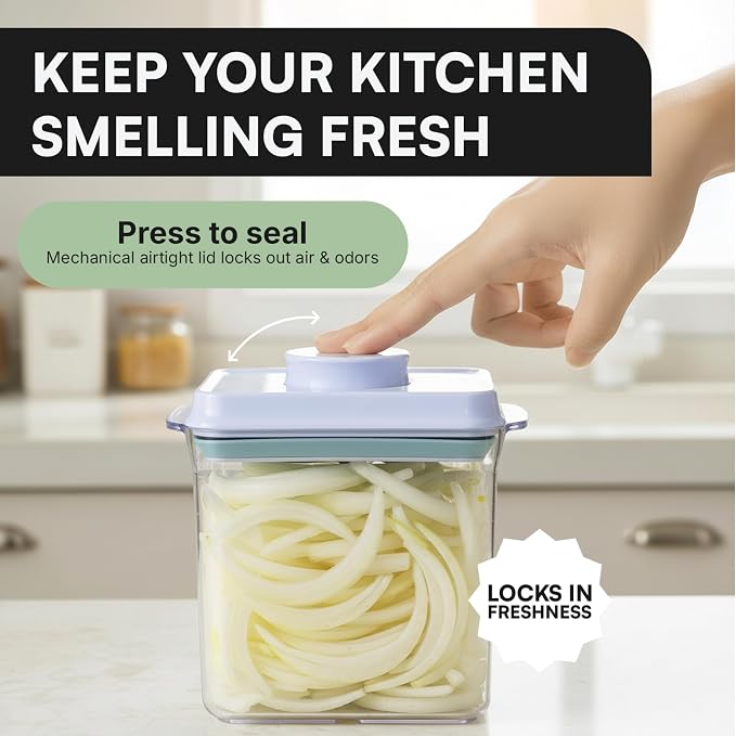 Bop Top Airtight Food Storage Containers with Lid 7 Cups / 57 oz | Kitchen Canister Sets | Air Tight Pantry Container| Pop Top Dry Food Storage Containers for Snacks, Sugar, Flour, Baking, Pasta