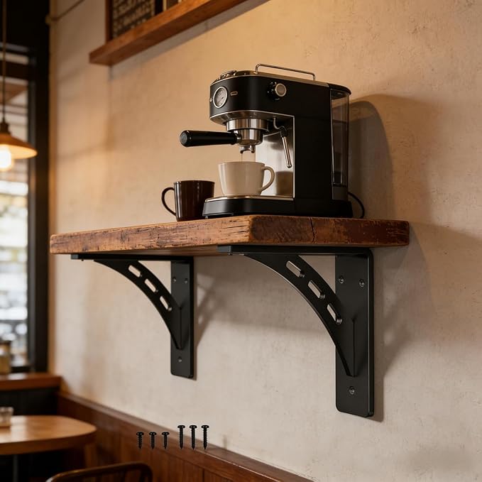 9"x8"x2.5" Heavy Duty Shelf Brackets - Max Load 1100 LBS, Premium Alloy Metal Mantel Brackets - Set of 2 - Fireplace & Countertop Support