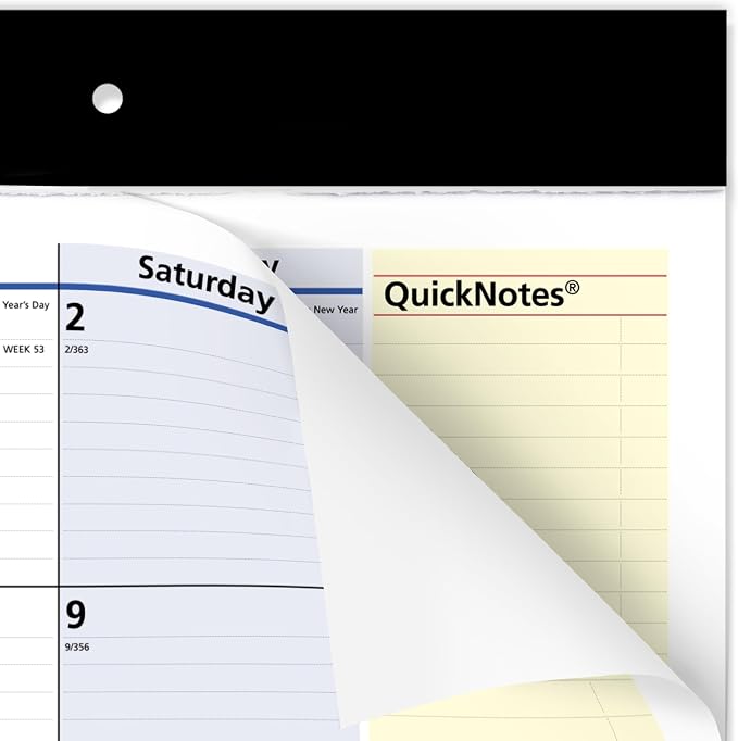 AT-A-GLANCE 2027 Desk Pad Calendar, Monthly Desk Wall Planner, 13-Month Jan-Jan, 21.75" x 17", QuickNotes (SK7000027)