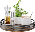 LAMU 12'' Lazy Susan Turntable Organizer for Cabinet, Round Wood Lazy Susan for Table Top, Countertop, Kitchen, Pantry, Spice, Bathroom Vanity, Decor