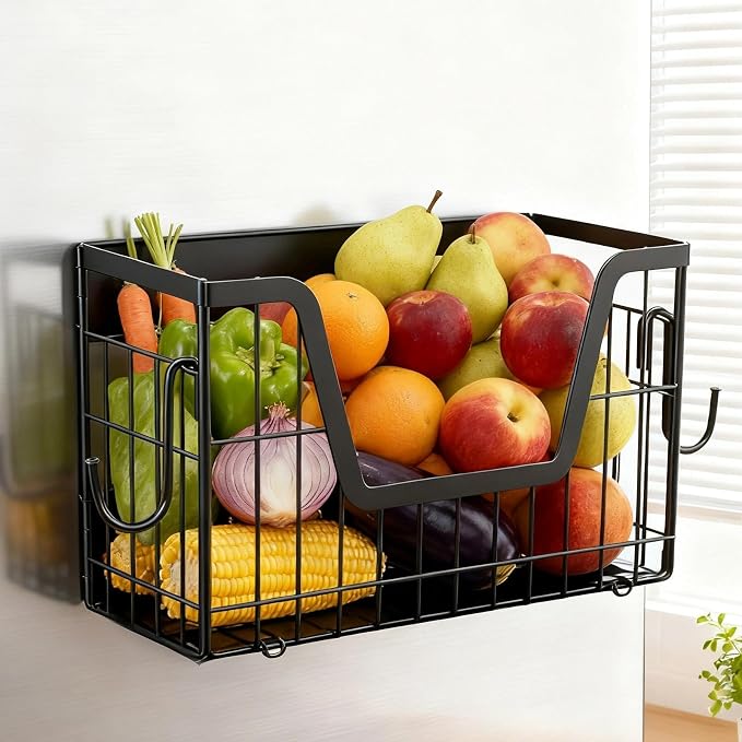 Magnetic Basket for Refrigerator Door,Magnetic Fridge Shelf Storage - 1pc | Versatile Produce & Vegetable Storage Container,Pantry Organizer & Holder,Large Capacity Basket for Kitchen,Cabinet,Pantry