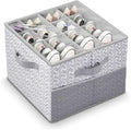 ALCOVA Shoe Organizer for Closet, Shoe Storage Box with Clear Cover, Foldable Shoe Storage Box, Fits up to 12-16 Pairs, Gray