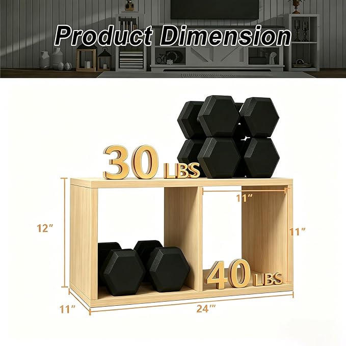 2 Cube Shelf Bookcase, Oak, 11in | Anti-Tipping Kits, Reversible Open Back, Multi Layer Multi Grid Partition Layout