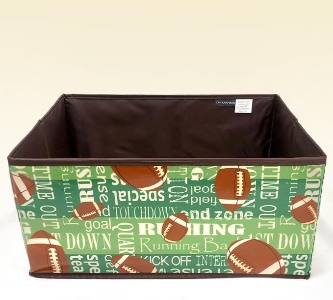 Passion for Football Collection 17"x12"x8" Rectangular Storage Bin