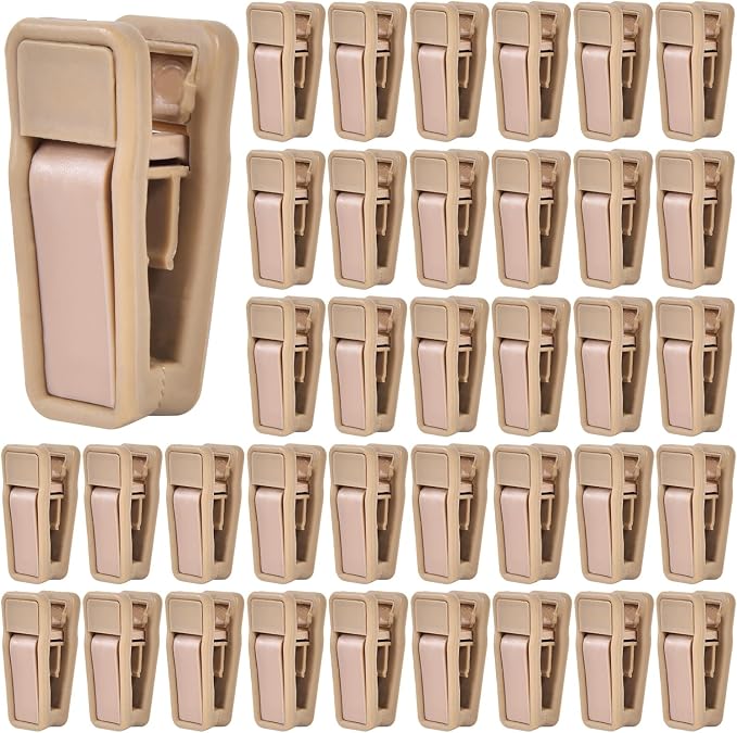 KISEER 40 Pcs Plastic Baby Hanger Clips Slim-line Finger Clips Set for Clothes Hanger Velvet Hanger (Skin)