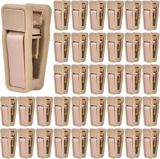 KISEER 40 Pcs Plastic Baby Hanger Clips Slim-line Finger Clips Set for Clothes Hanger Velvet Hanger (Skin)
