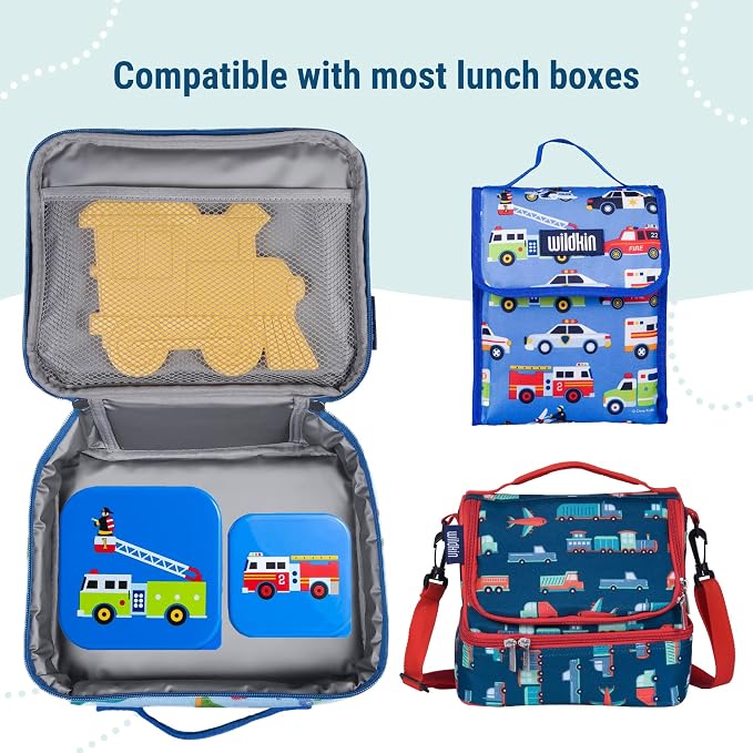 Wildkin Set of 3 Kids Nesting Food Containers for Boys – Stackable, Airtight & BPA-Free Snack Containers, Dishwasher Safe Lunch Box Containers for School & Travel, Ages 3–12 – Heroes