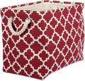 DII Polyester Container with Handles, Lattice Storage Bin, Small, Rust