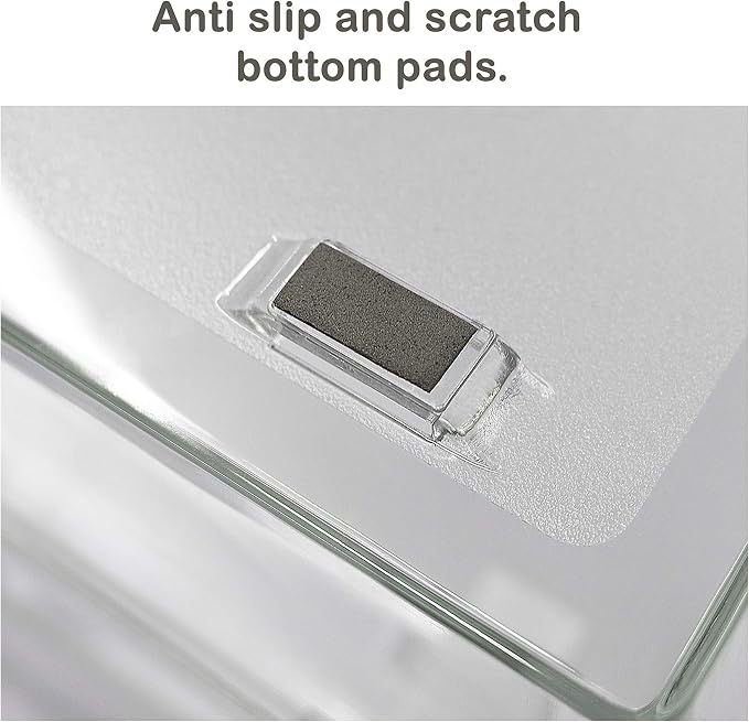 Acrimet 3 Tier Paper Tray Organizer, Stackable Desk File Organizer for Documents, Mail, Letters and Letter Size Paper, Desktop Organizer for Home Office, School and Classroom, Plastic, Crystal Clear