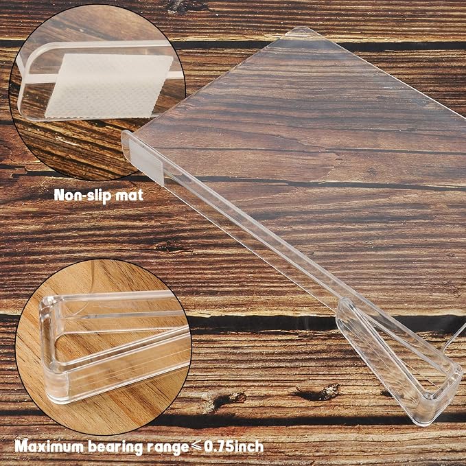 Acrylic Shelf Dividers for Closet Organization, Closet Shelf Organizer Closet Separator for Wood Shelves Clear Shelf Dividers for Closets (6 Pack)