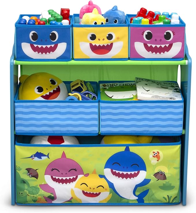 Baby Shark Design & Store 6 Bin Toy Storage Organizer by Delta Children