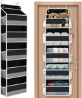 SpaceHacks 1 Pack Over The Door Organizer, Hanging Storage Organizer with Clear Window, 40lb Ultra Sturdy Large Capacity Room Organizer for Pantry Laundry Bathroom Nursery Closet (Black)