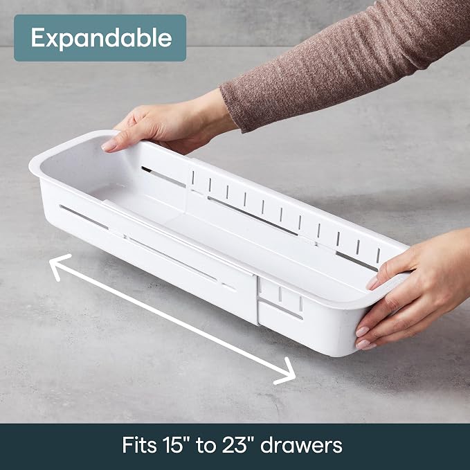 YouCopia DrawerFit Sliding Drawer Sorter, Adjustable Drawer Organizer