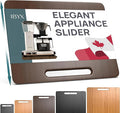 Ibyx Elegant Appliance Slider - Sliding Tray for Coffee Maker & Heavy Kitchen Appliances, Easy Slide, Made of Premium Bamboo, Space-Saving Kitchen Organizer, 40 lb Capacity, Brown - 13 x 10.5 Inch