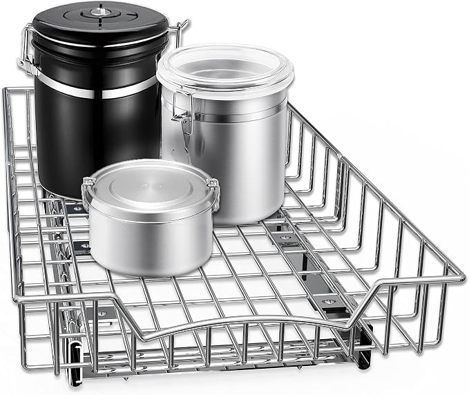 Simple Houseware Under Cabinet Pull Out Sliding Shelf Drawer Organizer, 21" D x 11" W