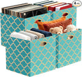 Posprica 11x11x11 Storage Cube Bins, Collapsible Storage Bins Fabric Storage Cubes Organizer Baskets Box Drawers for Shelves, Closet, Wardrobe, Bookshelf, Cabinet, Sky Blue/Gold Lantern, 4 Pack