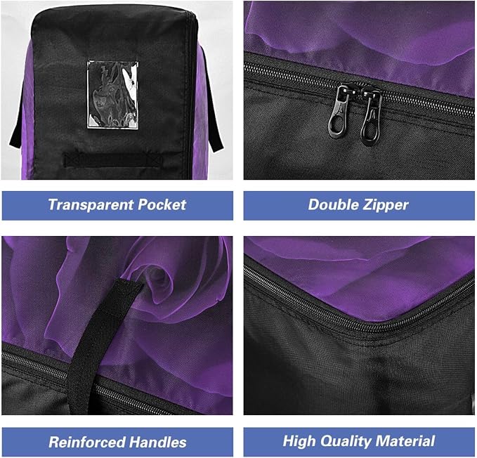 Blueangle Multipurpose Moisture Proof Foldable Purple Rose Storage Bag for Clothes Comforter Quilt Bedspread Pillow Blanket (100L)