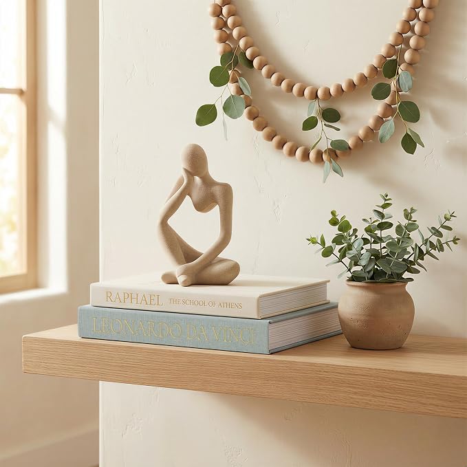 Upgraded Decorative Books for Home Decor - Coffee Table Faux Books for Decoration, Linen Fake Book Storage Box for Entryway, Bookshelf, Modern, Boho, Farmhouse & Neutral Aesthetic Decor, Set of 2