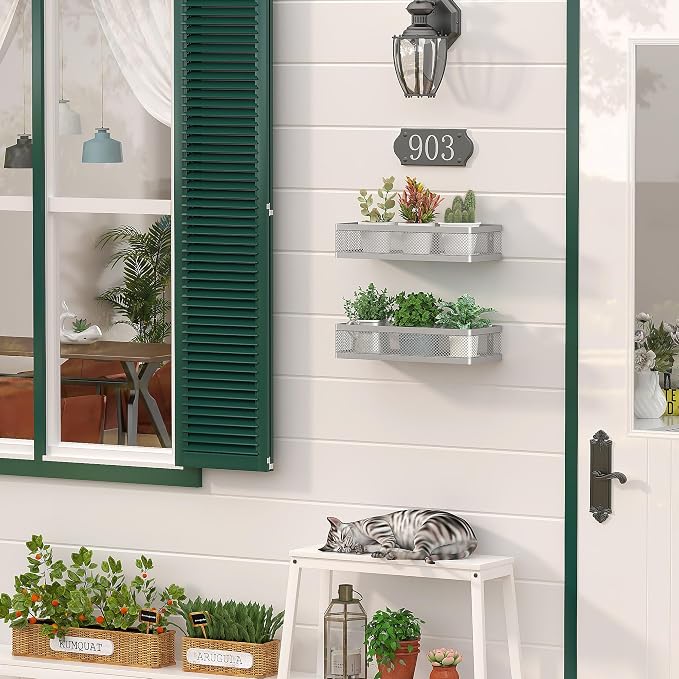 PUSDON Mesh Shower Caddy Wall Mount, Heavy Duty Adhesive Bathroom Shelf Organizer, Rustproof Floating Spice Rack for Kitchen Pantry, Holds 50 LBS, Multi-Purpose Storage Silver Gray -2 Packs (Netting)