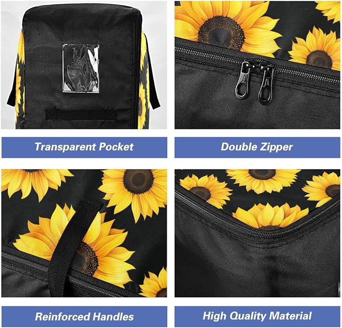 Blueangle Multipurpose Moisture Proof Foldable Sunflower Pattern Storage Bag for Clothes Comforter Quilt Bedspread Pillow Blanket (100L)