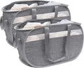 Collapsible Laundry Baskets, Foldable Tear Proof Pop Up Hamper with Reinforced Carry Handles, Durable Laundry Hamper for Home, Laundry, Bathroom, Dorm or Travel (Grey,2 Pack)