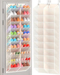 UVIAHOMI Over the Door Shoe Organizer for 20-30 Pairs, 10-Tier, Beige