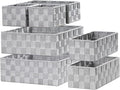 Posprica Small Baskets for Organizing(7 Set) Woven Storage for Shelves, Bathroom, Decorative Closet Organizer, Dresser Bins, Shelf