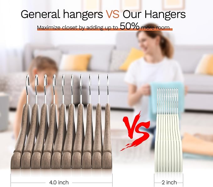 Ivory Velvet Hangers 20 Pack, Slim Space Saving Suit Hangers for Closet Organizer, Rotating Silver Hook, Non Slip Clothes Felt Hanger Heavy Duty for Coat,Shirt, Pants, Camisole, Dress